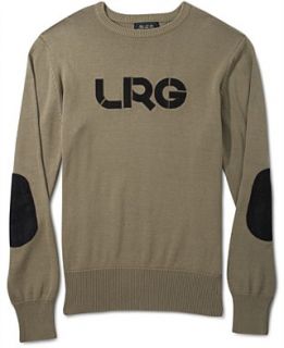 LRG Sweater, Khaki Tweed Elbow Sweater