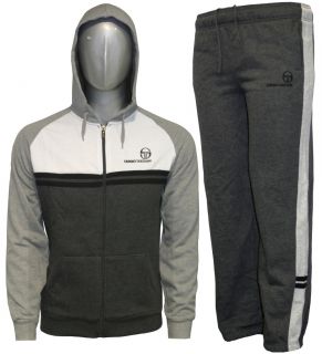 New Mens Sergio Tacchini Fleece Hooded Track Jog Suit