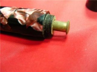 Vintage Mentmore Auto Flow Red and Black Pearl Celluloid Fountain Pen