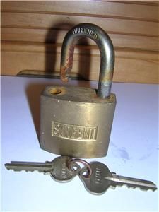 Vintage Sargent Brass Padlock with 2 Keys