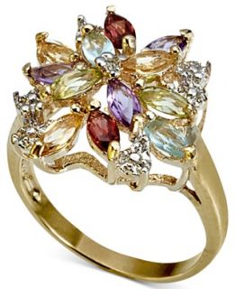 Victoria Townsend 18k Gold over Sterling Silver Ring, Multistone