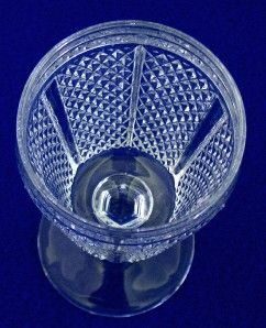 Pieces of Fostoria Glass Panelled Diamond Point (Water Wine Sherbet