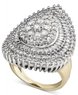 Effy Collection Diamond Necklace, 14k Two Tone Gold Diamond Flower