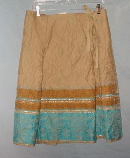 David Meister Tri Color Wrap Style Skirt Sz 8 NWTG $375