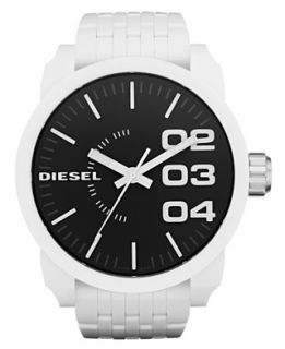 Diesel Watch, White Plastic Bracelet 54x46mm DZ1518