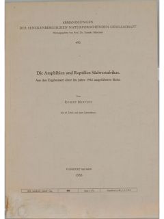 Mertens, Robert. 1955. Die Amphibien und Reptilien Südwestafrikas