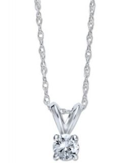 Diamond Pendant, Sterling Silver Diamond Double Ribbon Pendant (1/3 ct