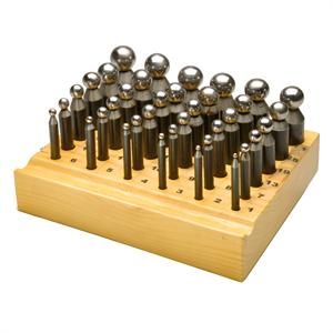 36 PC Dapping Punch Set w Stand Metal Jewelry Tool