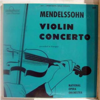 UNKNOWN mendelssohn violin concerto LP VG+ CONCERTONE 2071 Vinyl 1953