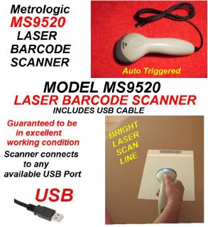 Metrologic MS9520 Voyager Barcode Scanner Laser Reader USB Honeywell w