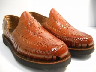 Mens Leather Shoe Sandals Brown Huarache Size 11