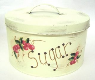 New Handpainted Currants Metal Canister Set