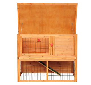 New Pet Bunny Cage Wooden Rabbit House Wood Hen Chicken Coop Hutch Box