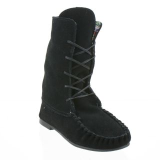 Steve Madden Tblanket Moccasin Ankle Boot Black Size 6 5 New