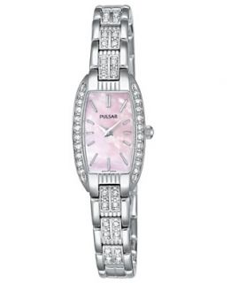 Pulsar Watch, Womens Crystal Accented Stainless Steel Bracelet PEG987