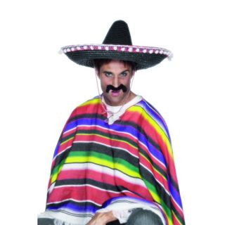 Adult Mens Mexican Sombrero Straw Hat Smiffys Fancy Dress