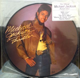 Michael Jackson Thriller Picture Disc LP Vinyl VG