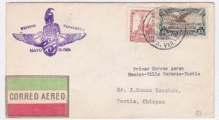 Mexico Tejeria to Tapachula 1929 First Flight Cover with Scott C4