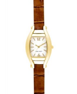 Anne Klein Watch, Womens Brown Leather Strap 10 9442CHHY   All