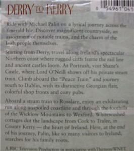VHS Video Michael Palins Irish Railway Journey Derry to Kerry Emerald