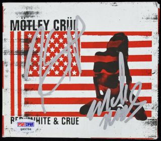 Nikki Sixx Mick Mars Authentic Signed Motley Crue CD Cover w Disc PSA