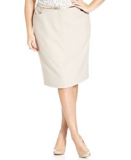 NEW Calvin Klein Plus Size Skirt, Belted Straight
