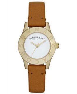 Marc by Marc Jacobs Watch, Womens Mini Blade Tan Leather Strap 26mm
