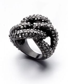 Bar III Ring, Crystal Braided Ring