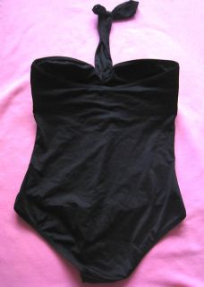 Michael Kors Swimwear Black One Piece Swimsuit Bathing Suit Silver
