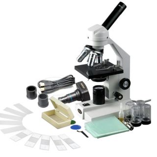 40x 2500x Compound Microscope USB Digital Camera Slides