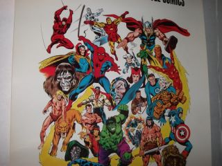 Mighty World of Marvel Comics Original Vintage Poster Marvel Marches