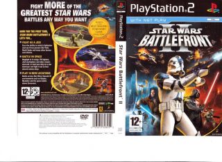 PS2 STAR WARS BATTLEFRONT II 2 12+ GAME WITH PLATINUM DISC VGC FREE UK