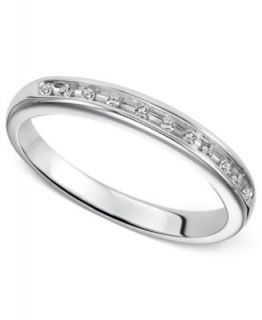 Sterling Silver Ring, Diamond Accent Wedding Band   Rings   Jewelry