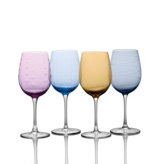 Mikasa Cheers Color White Wine Glasses Set of 4