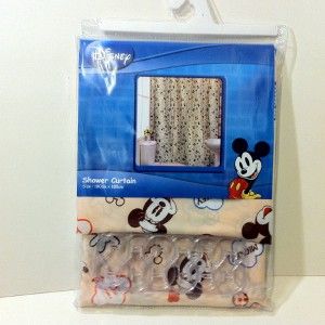 New Disney Mickey Minnie Mouse Shower Curtain 180x180cm