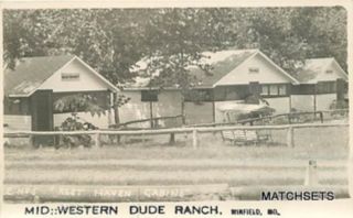 RPPC Winfield Missouri Mid Western Dude Ranch Postcard