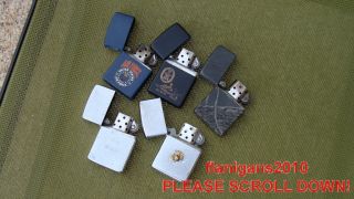 Collection Military Navy Air Force Milius Camo Zippo Lighters