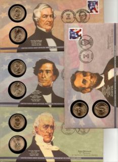 the four 2010 presidential dollar 1st day covers include millard