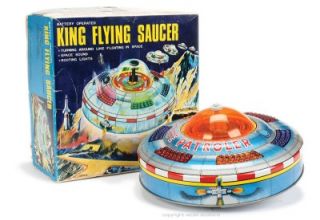 Yoshiya 1960s King Flying Saucer Boxed Exceptional
