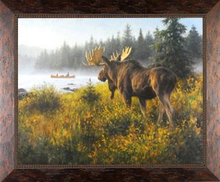 In His Domain Robert Duncan Wildlife Moose Framed Print