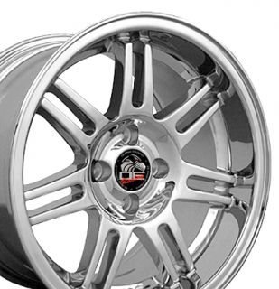 17 x9 10 Chrome Fit Mustang® GT Cobra Wheels Deep Dish