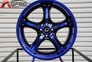 18x8 G Line G511 Wheel 5x100 114 3 38 Blue Black Rim Fits Celica Civic