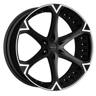 Dalar 6V 22 Black Rims High Low Offset Wheels Tires Package