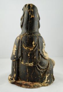 Chinese Ming Dynasty Wood Carved Guanyin Buddha