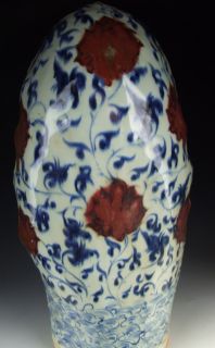 Ming Dynasty Blue Red Underglazing Porcelain Kuanyin Niche