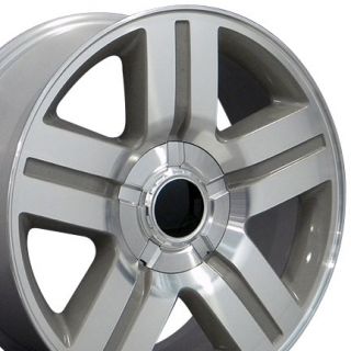 22 Silver Texas Truck Wheels Rims Fit Chevrolet GMC Cadillac Set of 4