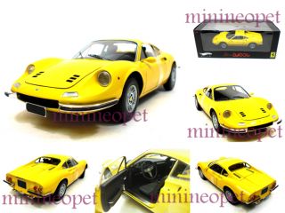 Hot Wheels Elite Ferrari Dino 246 GT Coupe 1 18 Yellow