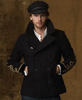 Denim & Supply Ralph Lauren Coat, Wool Blend Pea Coat   Mens Coats