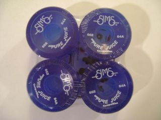 Sims Pure Juice Competition Skateboard Wheels 66mm 84A Blue