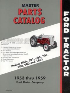 1953 1954 1955 Ford NAA and Jubilee Tractor Parts Book